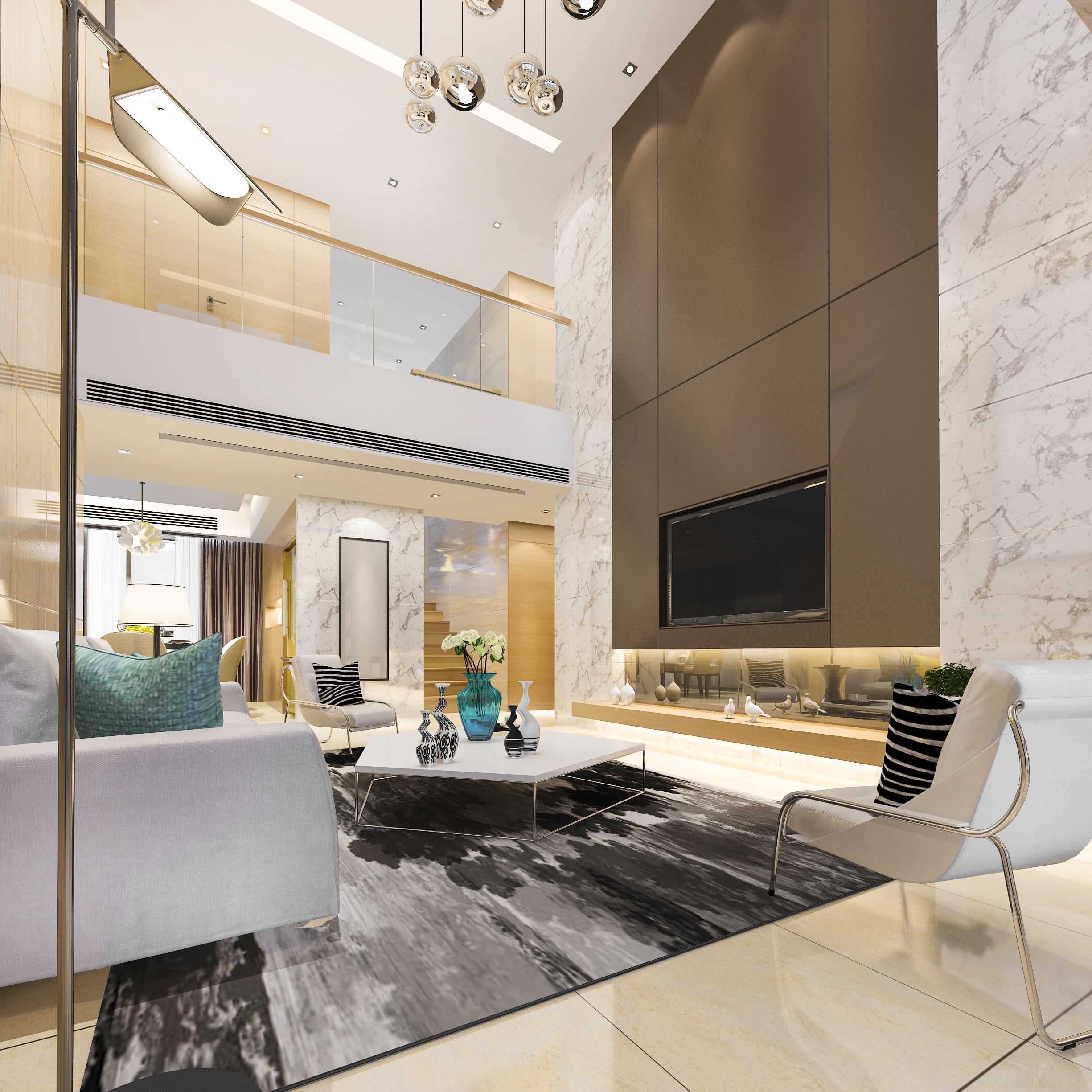 3d-rendering-luxury-modern-double-living-floor-with-dining-room